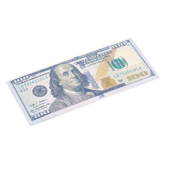 Hundred Dollar Wallet $100 Bill Print- Bi-Fold Style - Picture 2 of 10